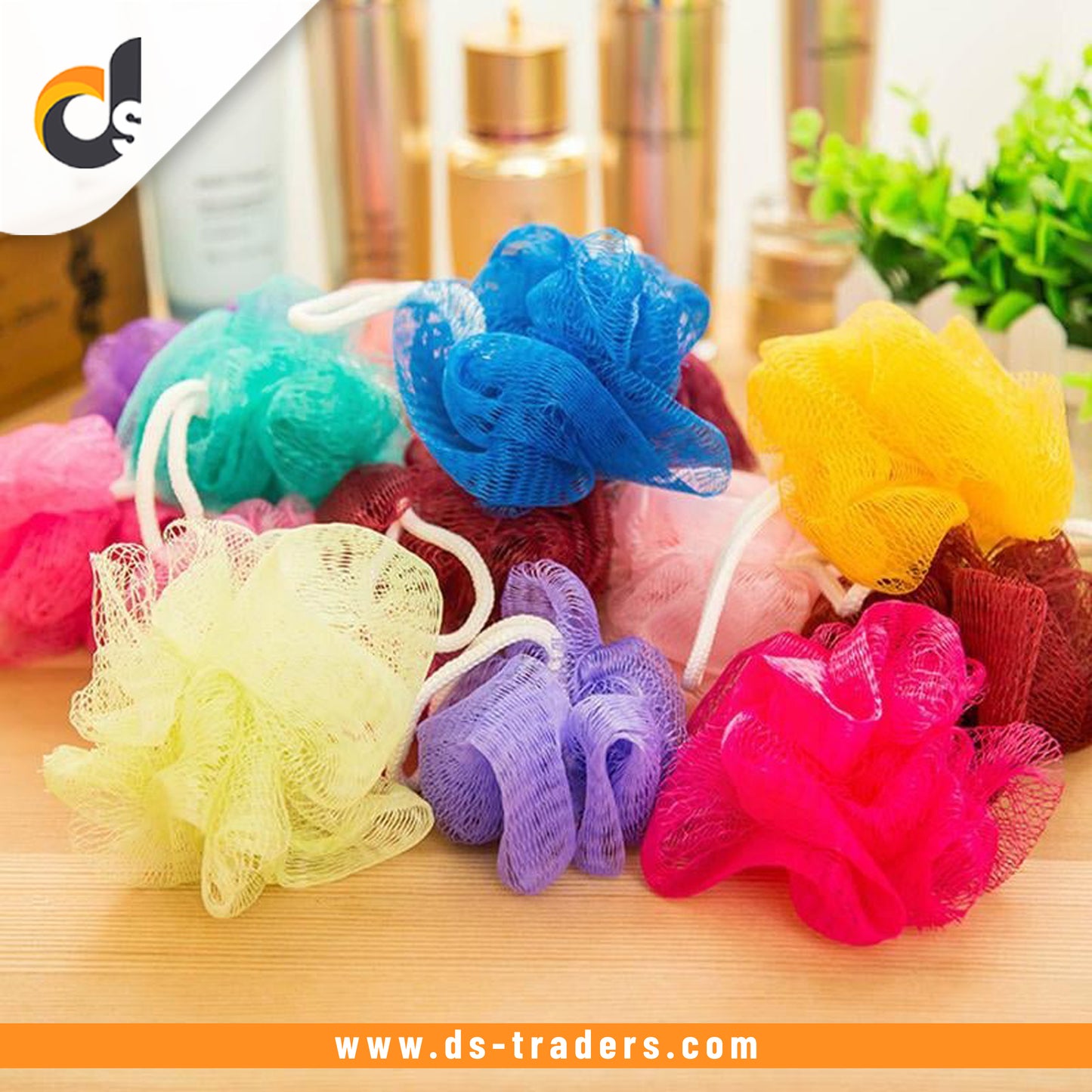 1Pc Flower Bath Body Scrubber Rub.