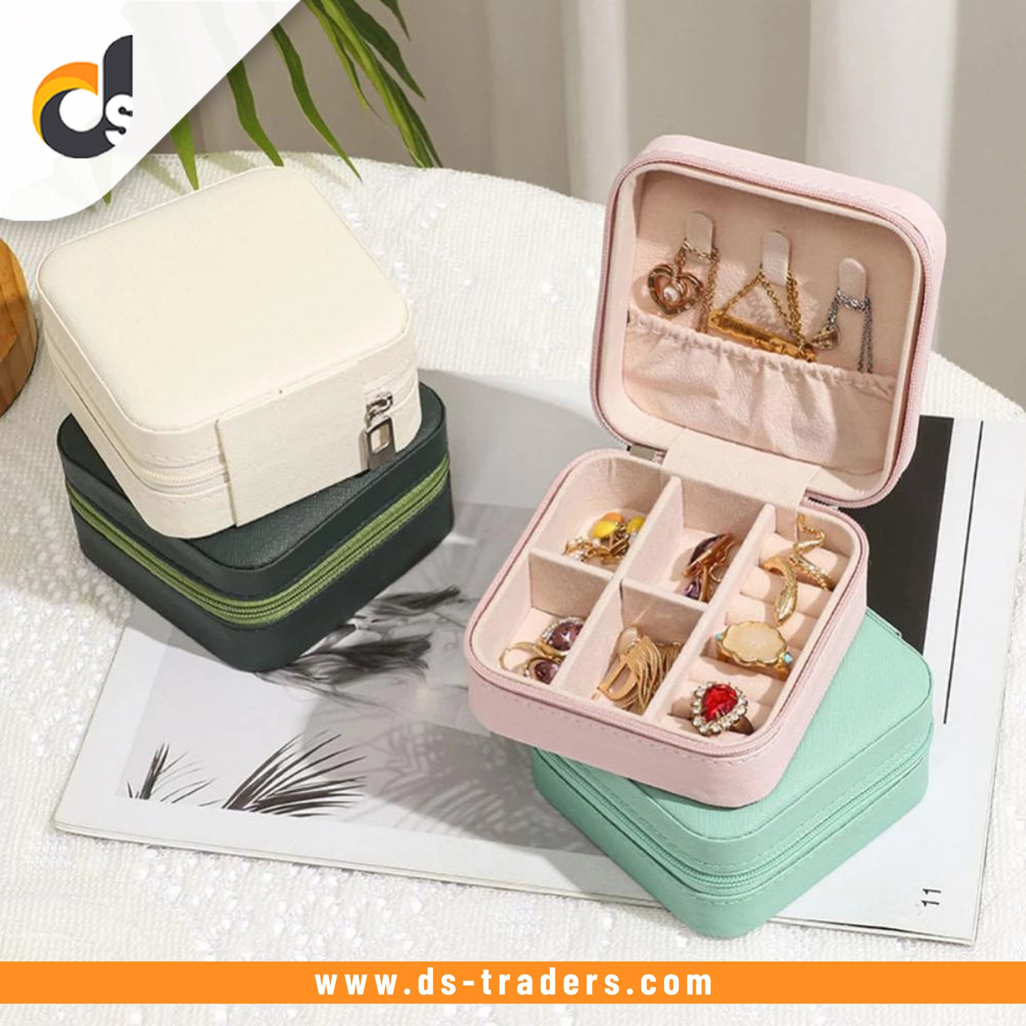 Mini Portable Jewelry Travel Organizer Box