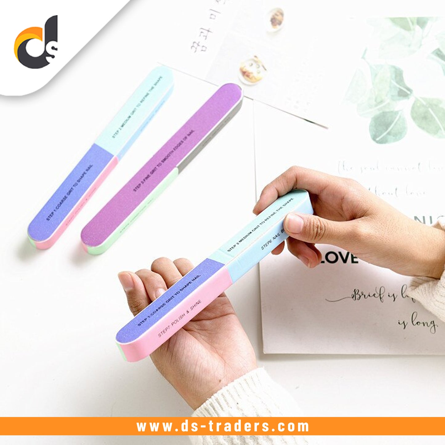1PCS Six-sided Polishing File Nail Tool.