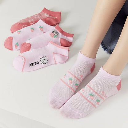 5 Pairs Women Fashion Printed Socks
