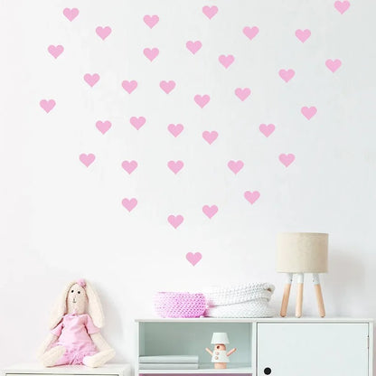 25 Pcs/Set Heart Shape Wall Stickers