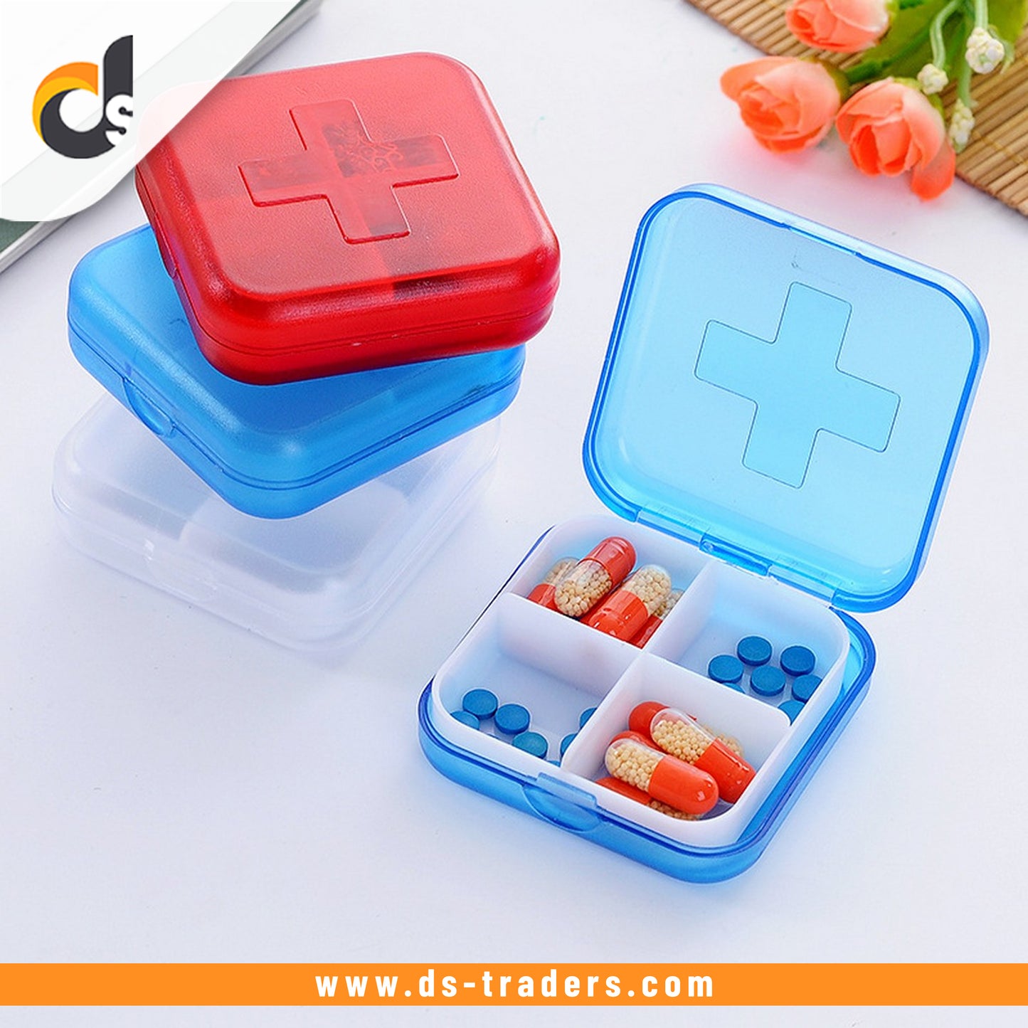 Mini Travel Medicine 4 Grid Box