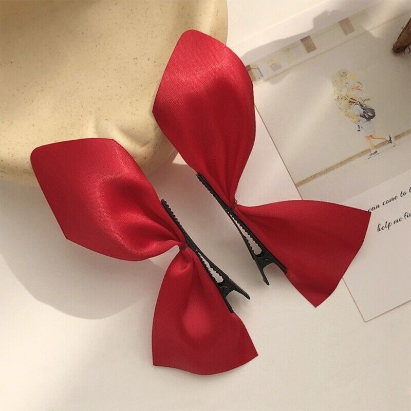 Elegant Red Ribbon Hairpin