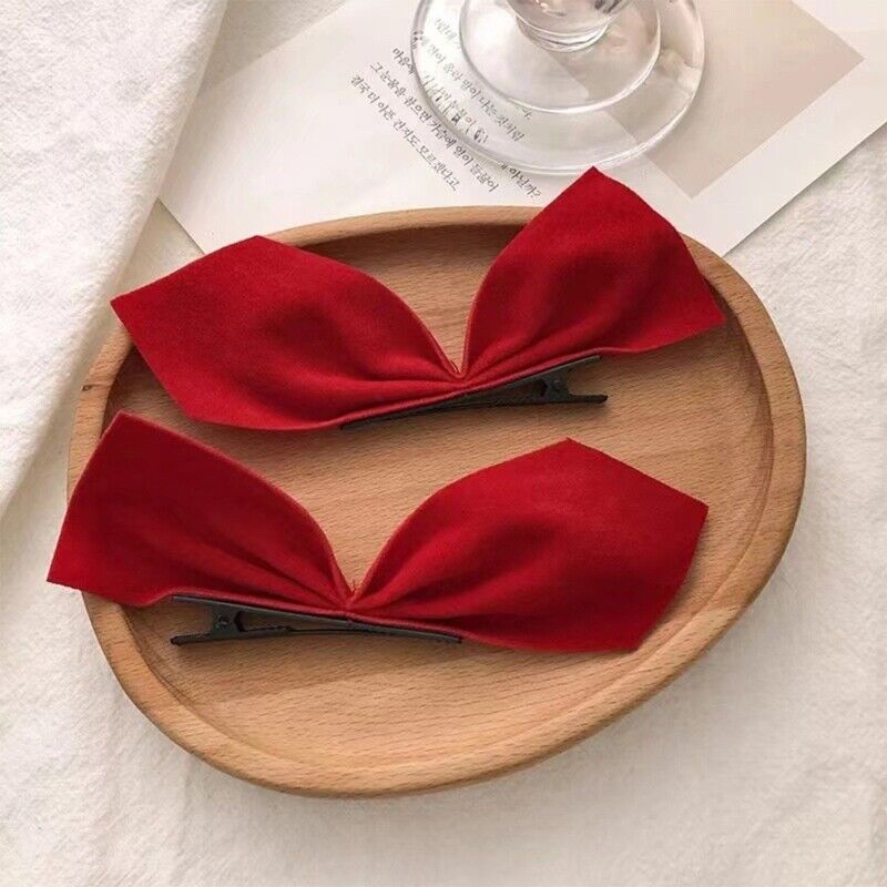 Elegant Red Ribbon Hairpin
