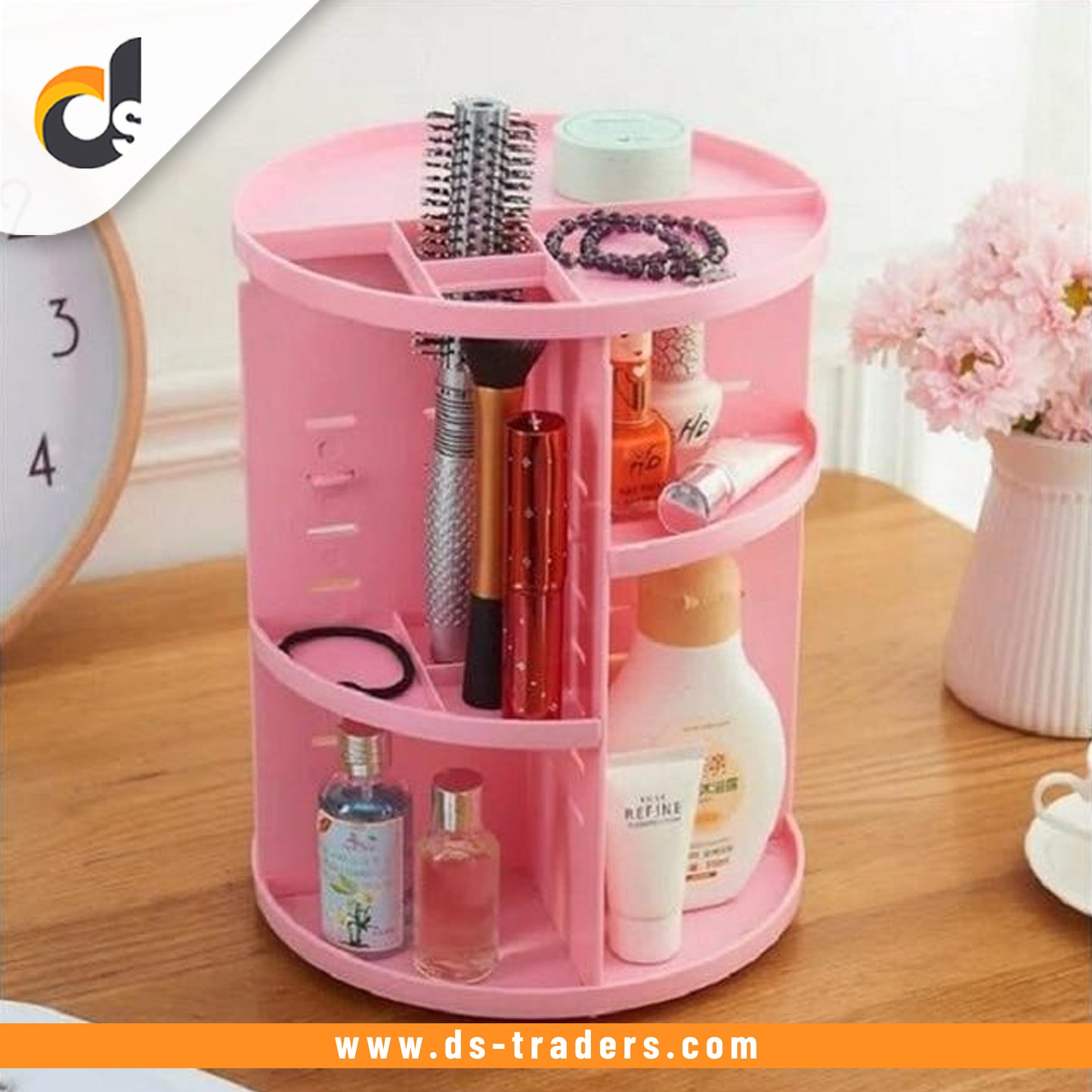 360 Rotating Makeup Organizer & Cosmetic Storage Box.(random color)