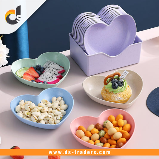 8pcs Multi Color Plate Set With Stand
