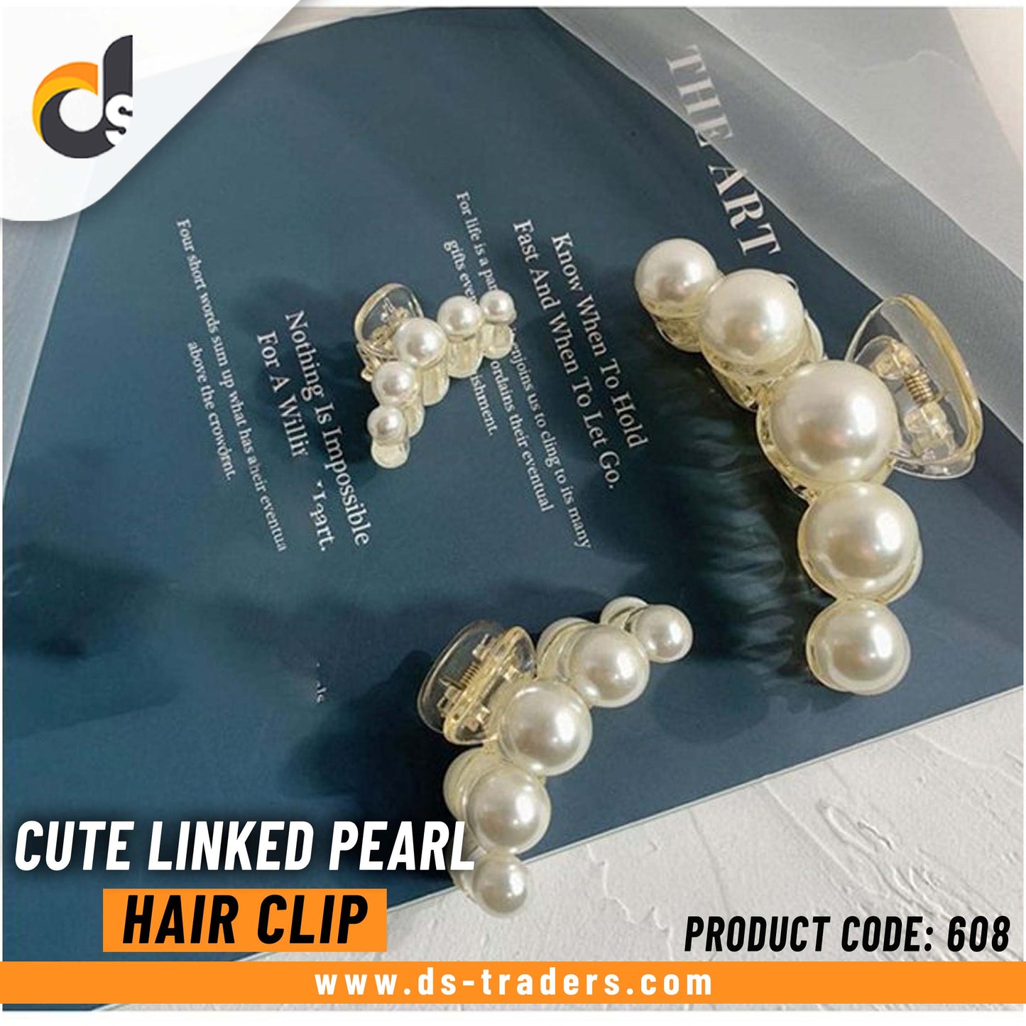 Cute Linked Pearl Hair Clip