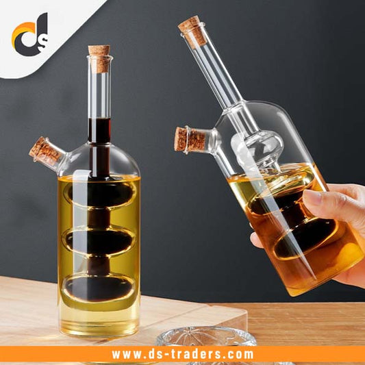 2-in-1 Double Layer Glass Oil Bottle