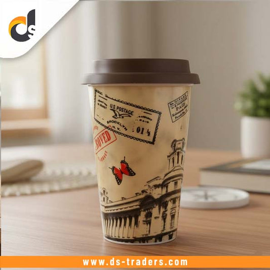 Printed Coffee Mug with Silicon Lid