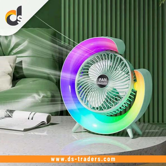 Rechargeable RGB Lighting Desktop Air Cooling Fan