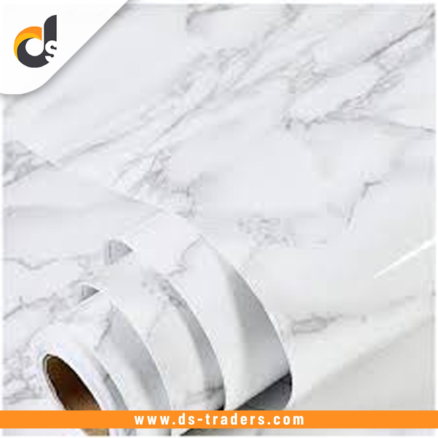 White Marble Texture Design PVC Waterproof Sheet (60cmx200cm)