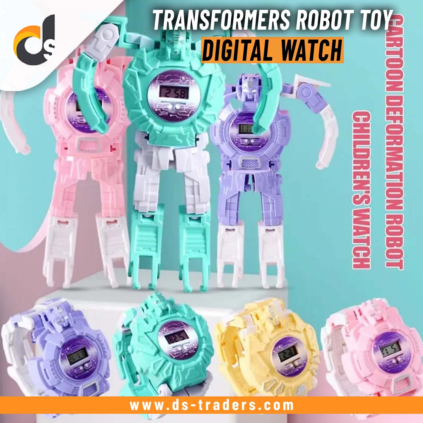 Transformers Robot Toy Deformation Digital Watch
