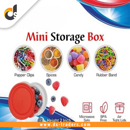 Pack Of 6 - Cute Multi-Color Mini Storage Jars