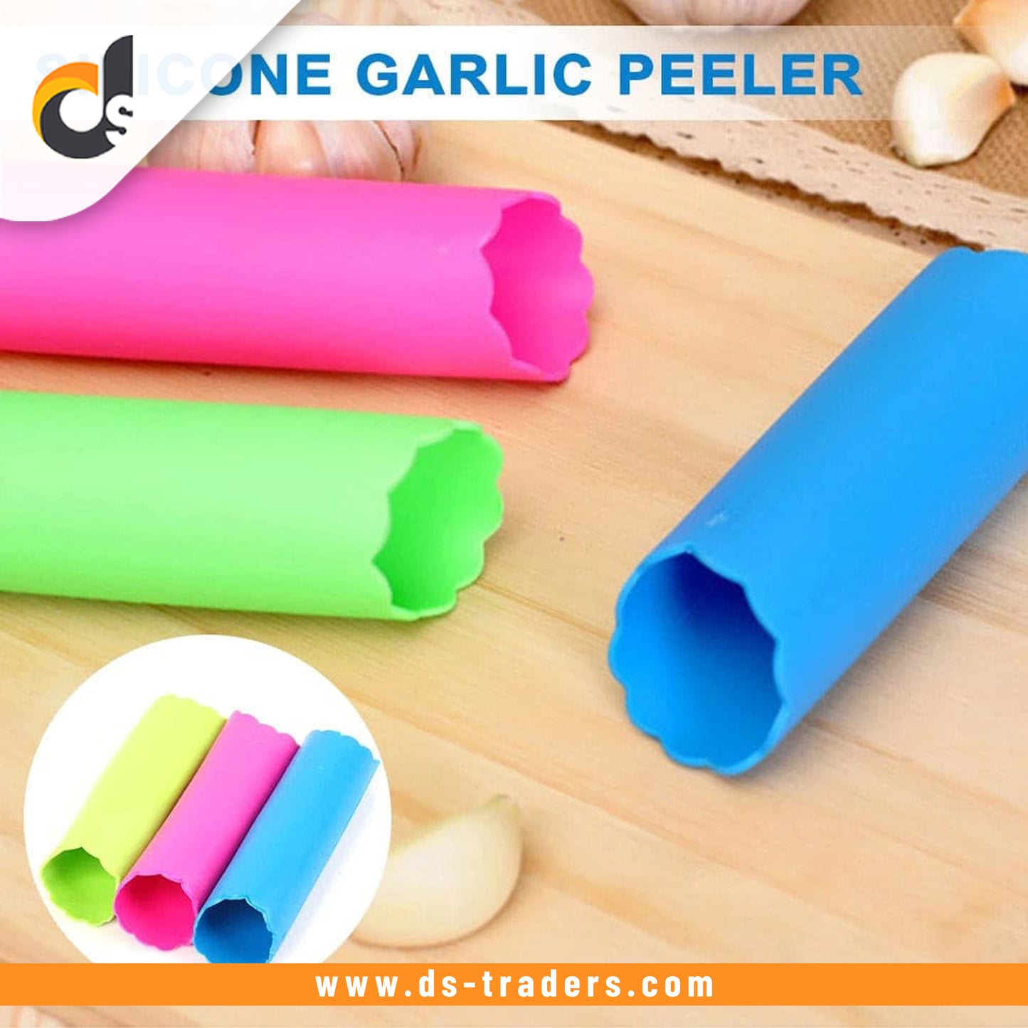 Pack Of 2 - Silicone Garlic Peeler