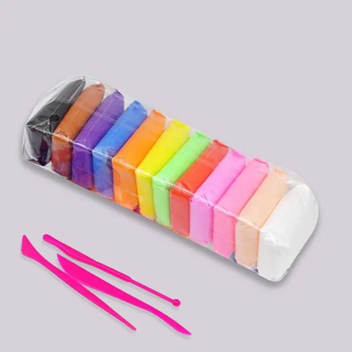 12 Colors Super Clay Art DIY Clay with Modelling Tools - DS Traders