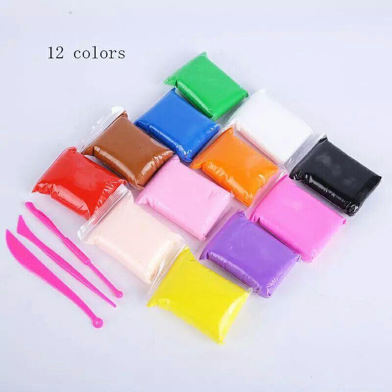 12 Colors Super Clay Art DIY Clay with Modelling Tools - DS Traders
