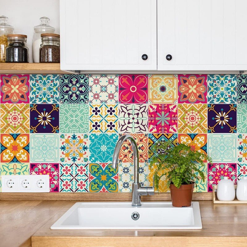 12pcs Self Adhesive Tile Stickers for Home Decor - DS Traders