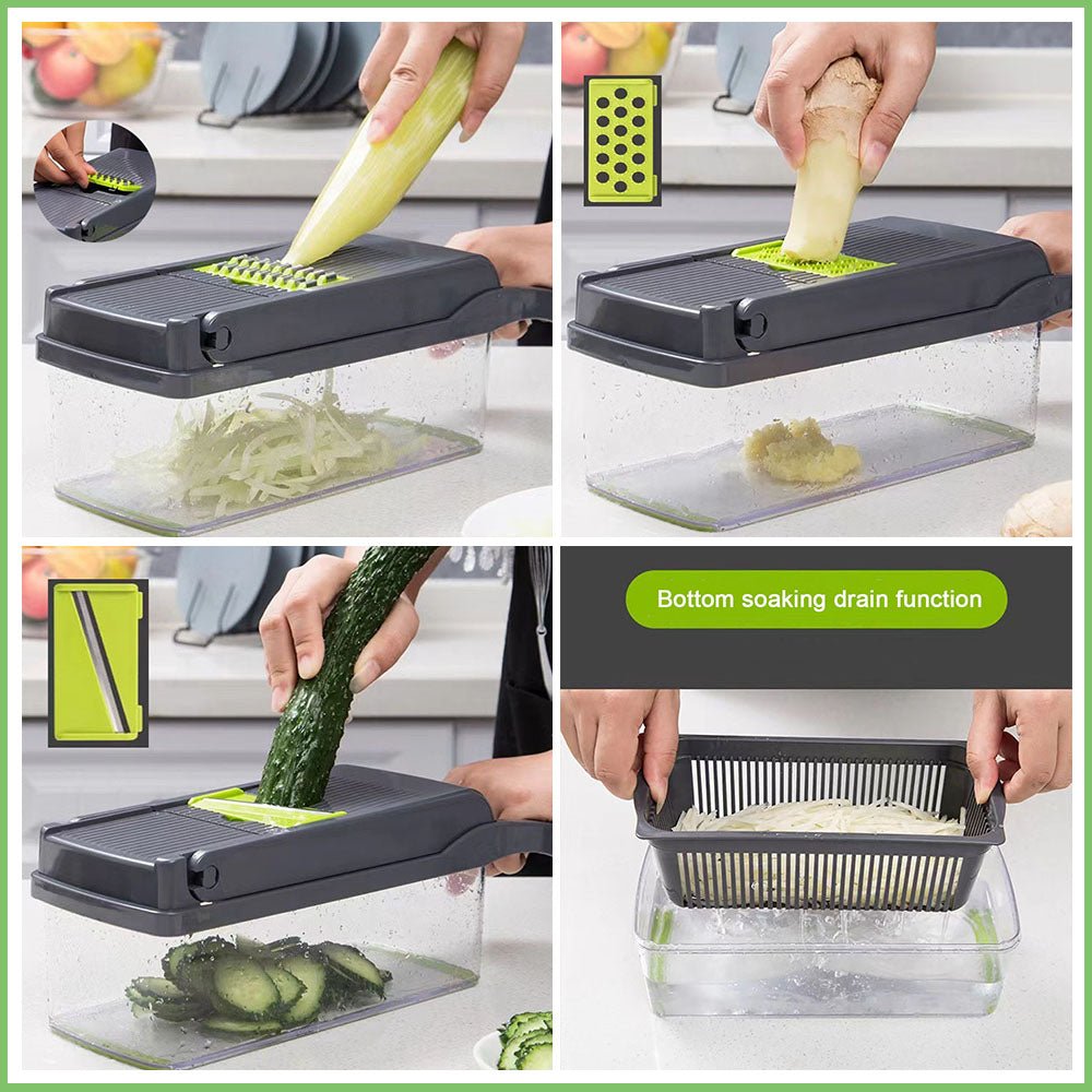 14Pcs Set - Multifunctional Vegetable Slicer. - DS Traders