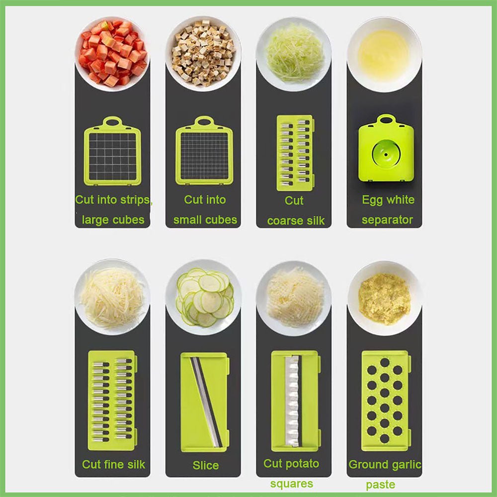 14Pcs Set - Multifunctional Vegetable Slicer. - DS Traders