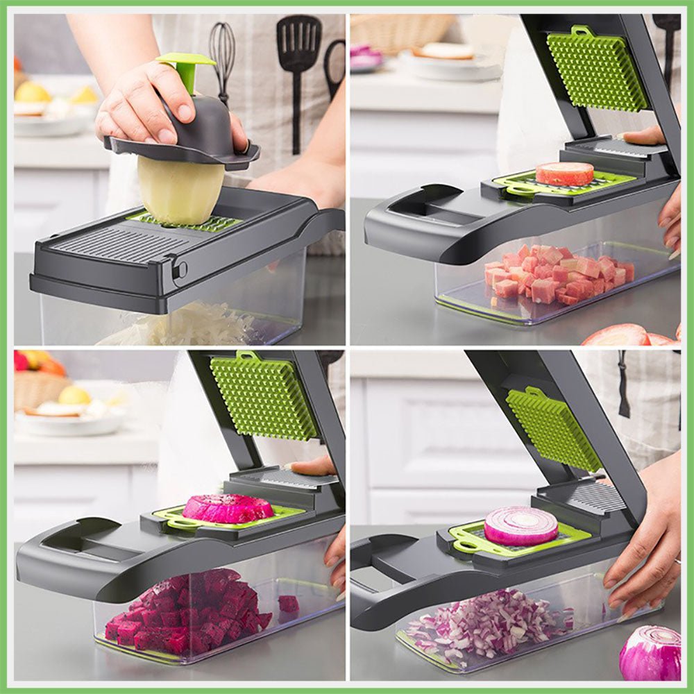 14Pcs Set - Multifunctional Vegetable Slicer. - DS Traders