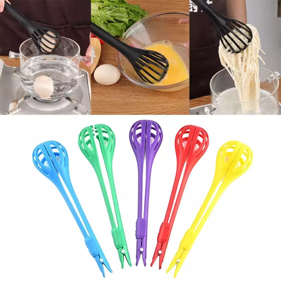 3 in 1 Multifunctional Tong | Egg Beater, Whisker and Mixer - DS Traders