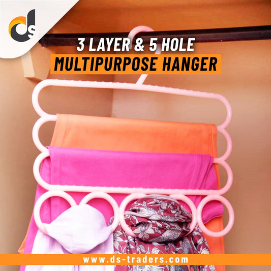 3 Layers Hanger with 5 Hole for Multipurpose use - DS Traders