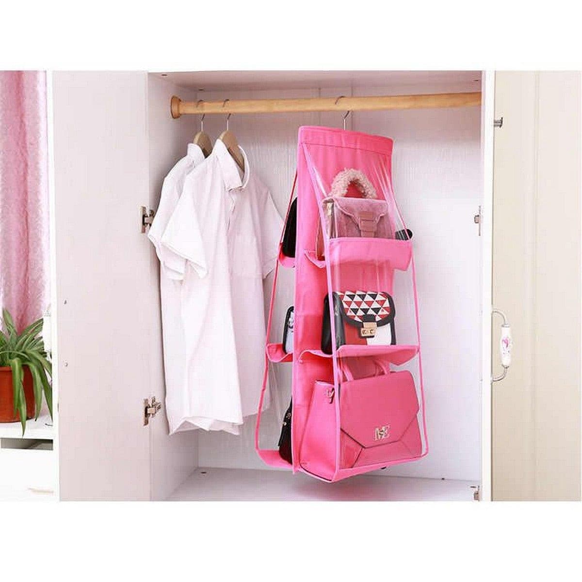6 Pocket Double Sided Hand Bag / Purse Organizer - DS Traders