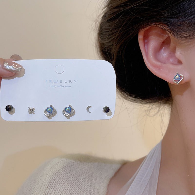 6Pcs Shiny Planet Earrings - DS Traders