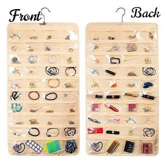 80 Pockets Clear PVC Double-sided Hanging Storage Bag. - DS Traders