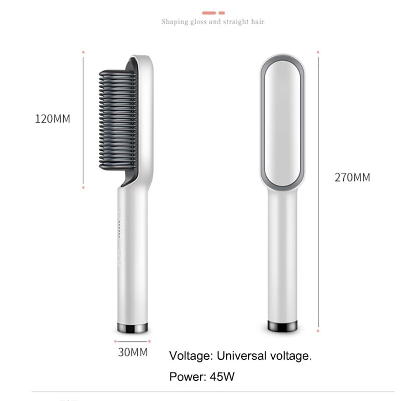909 Hair Straightener - Ceramic Heated Hair Brush - DS Traders