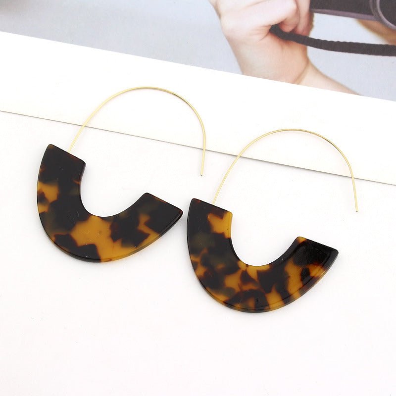 Acrylic Leopard Long Earrings - DS Traders