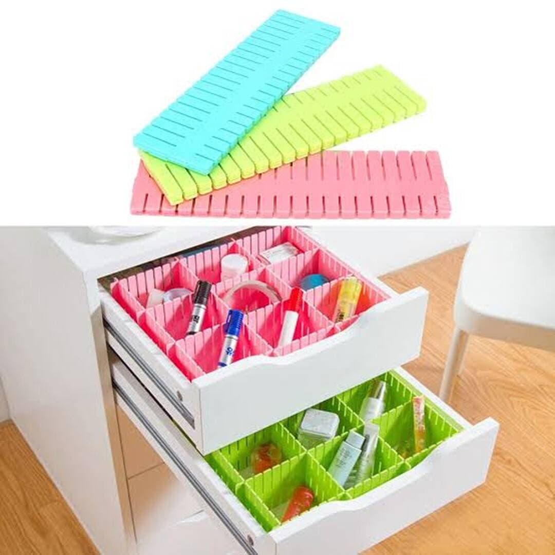 Adjustable & Interlocking Plastic Closet Drawer Dividers Organizers - DS Traders