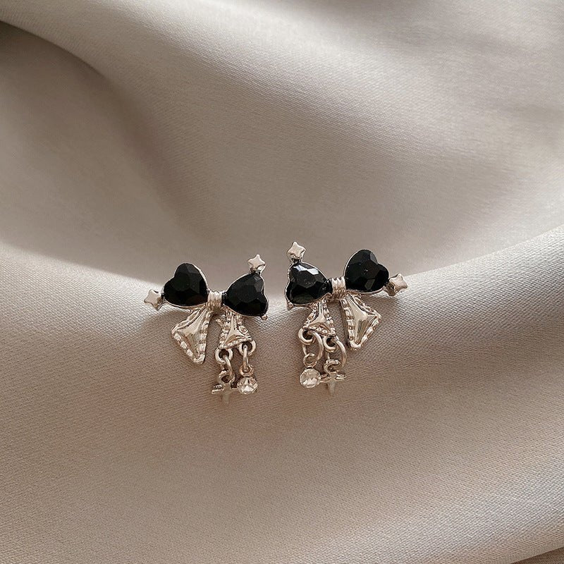 Black Bow Earrings Set - DS Traders