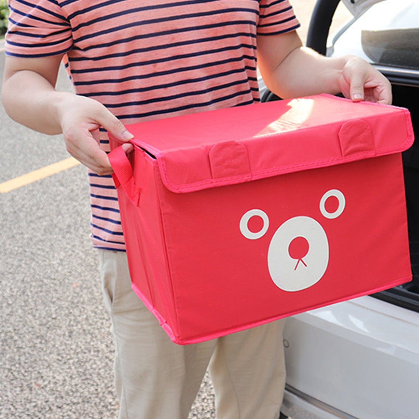 Cartoon Bear Foldable Storage Box For Multipurpose. - DS Traders