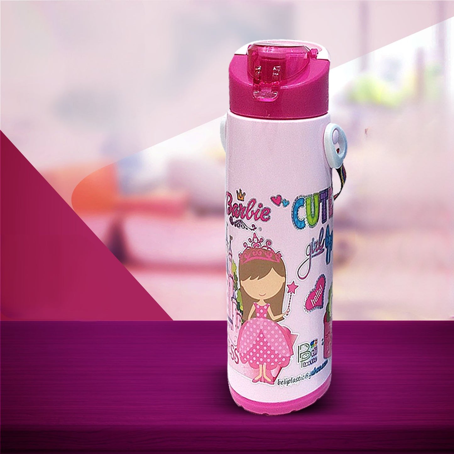Cartoon Character Printed Square Water Bottle - DS Traders