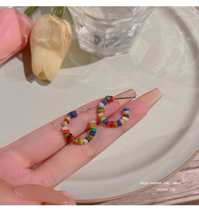 Colourful Tiny Hoop Earrings - DS Traders