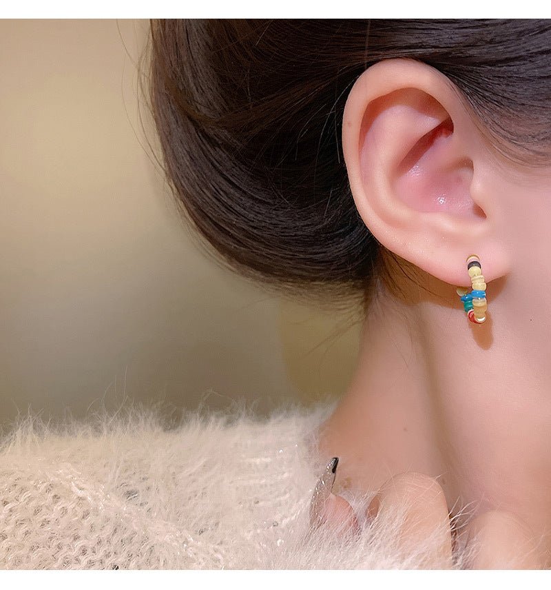 Colourful Tiny Hoop Earrings - DS Traders