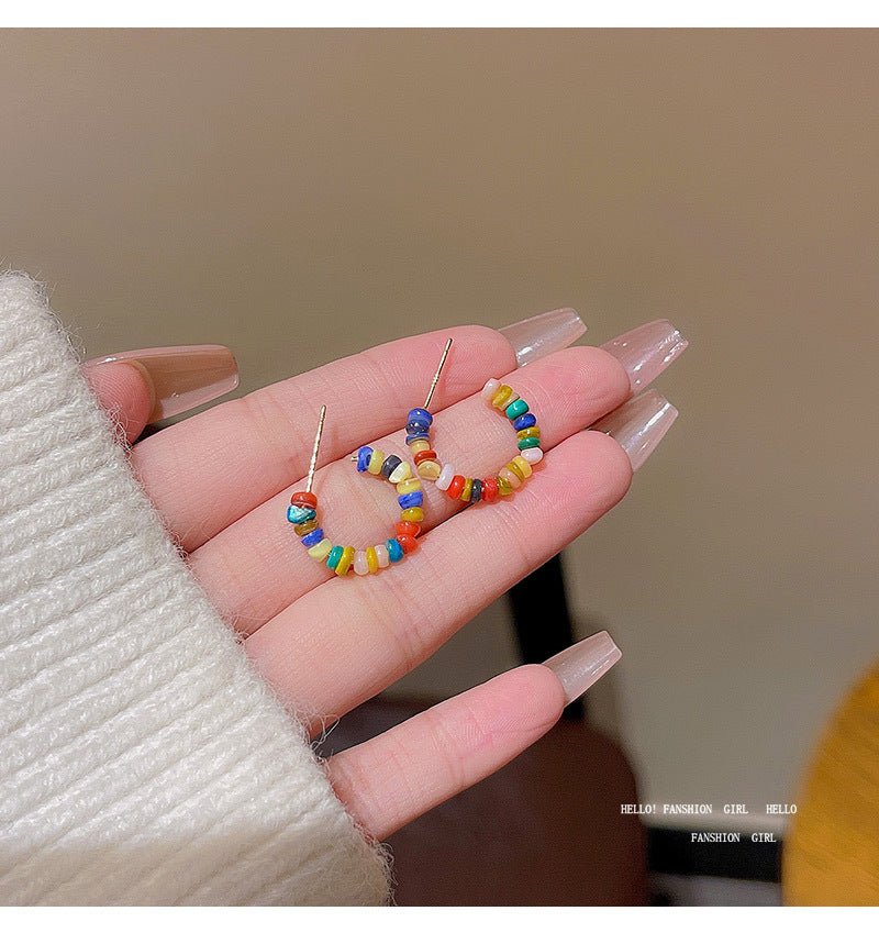 Colourful Tiny Hoop Earrings - DS Traders