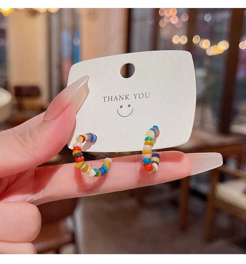 Colourful Tiny Hoop Earrings - DS Traders