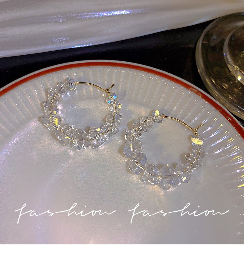 Crystal Circle Hoop Earrings - DS Traders