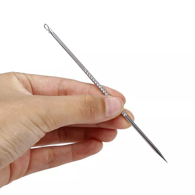 Pack OF 2-Stainless Steel Pimple Extractor Blackhead Pimples Pin Acne Remover.