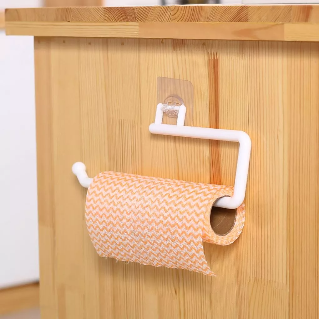 Wall-Mounted Plastic Tissue & Paper Roll Holder Organizer