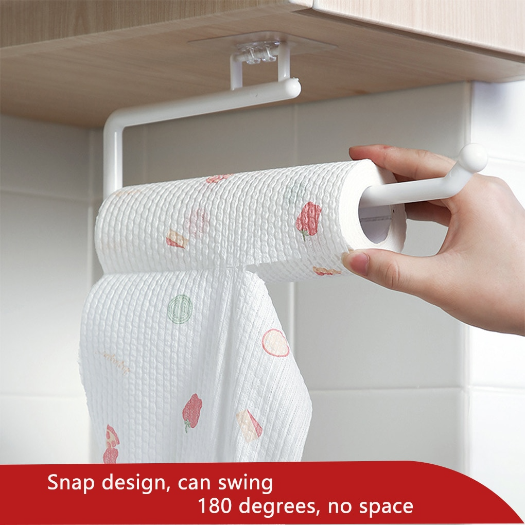 Wall-Mounted Plastic Tissue & Paper Roll Holder Organizer