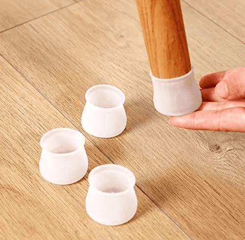 Pack Of 4 - Silicone Chair Leg Caps Furniture Table Leg Covers Floor Protectors
