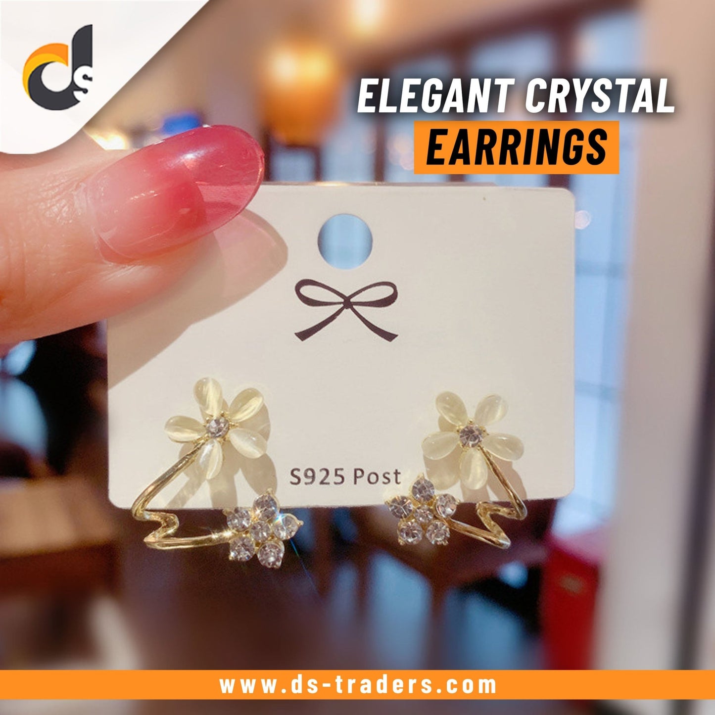 Elegant Flower Crystal Earrings - DS Traders