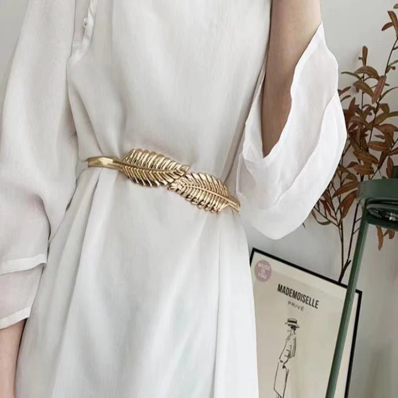 Fashion Women Style Metal Elastic Thin Belts (Random Design) - DS Traders