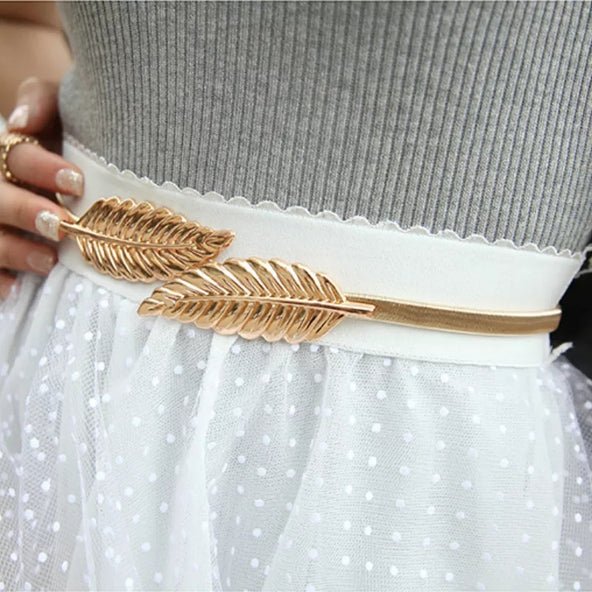 Fashion Women Style Metal Elastic Thin Belts (Random Design) - DS Traders
