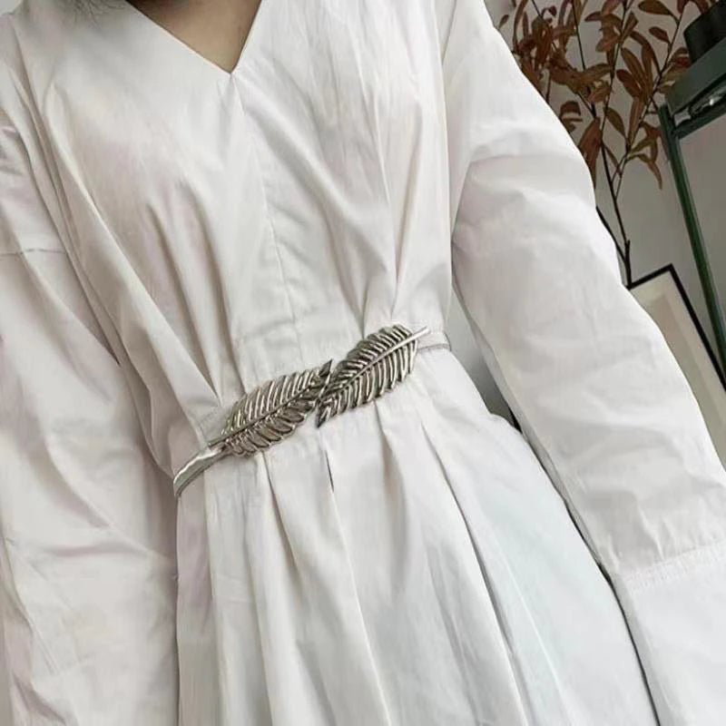 Fashion Women Style Metal Elastic Thin Belts (Random Design) - DS Traders