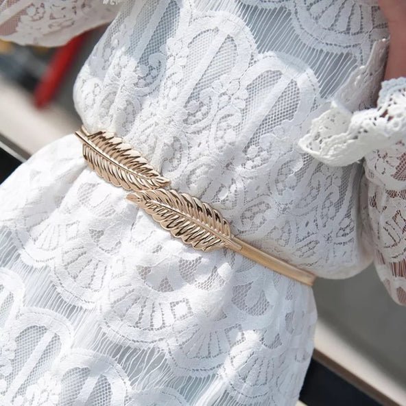 Fashion Women Style Metal Elastic Thin Belts (Random Design) - DS Traders