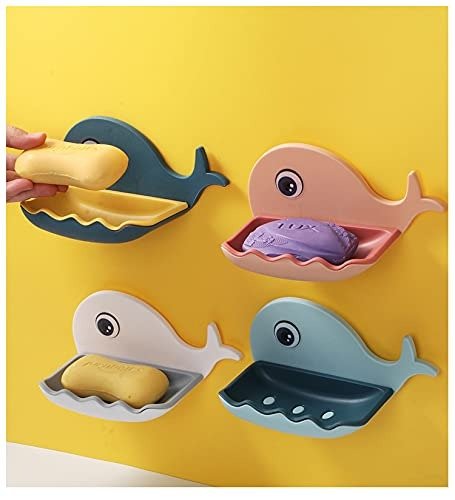 Fish Style Soap Dish, Wall Mount Strong Self-Adhesive - DS Traders